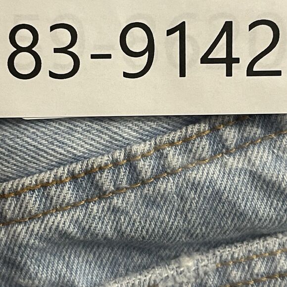 Levis 501 Jeans Womens 29X26 Blue High Rise Button Fly Crop Distressed Denim - Picture 14 of 14